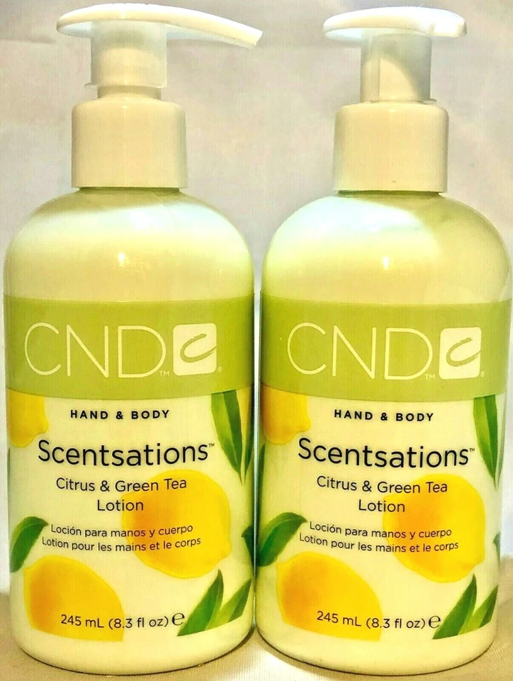 CND  Scentsations Hand & Body Lotion Citrus & Green Tea 2pc 8.5oz Made In USA !  - Image 1 of 1