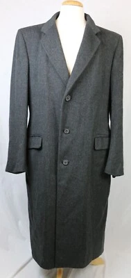 Abrigo Pierre Cardin Hombre Lana Gris Hecho en EE. UU. - Medidas Pecho ~ 46 Pulgadas Foto 1 de 4