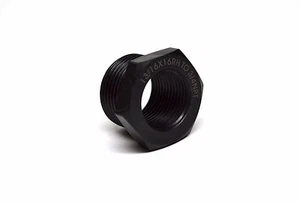 3/4-16 to 3/4NPT Automotive Thread Adapter - Steel, Black Oxide Finish - Picture 1 of 3