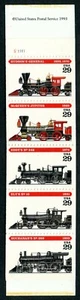 U.S. Scott 2843-2847 MNH Intact Steam Locomotives Booklet - Picture 1 of 2