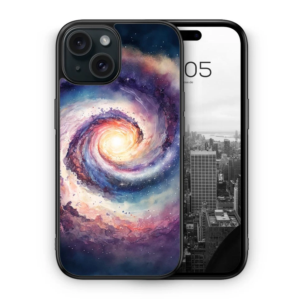 MUNIQASE Galaxie Milchstraße Silikon Hülle für z.B. iPhone 13 14 15 16 17,Plus Pro Max uv