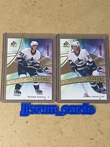2020-21 Upper Deck SP Game Used Legends Daniel & Henrik Sedin /235 - 2 Cards