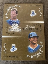 GEORGE BRETT & MIKE SWEENEY 2003 Diamond Kings Team Timeline #ed 137/1000 #TT-4