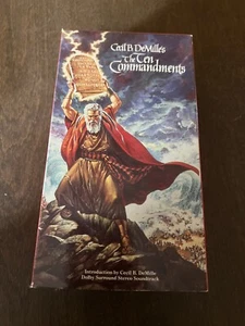 THE TEN COMMANDMENTS on 2 VHS TAPES Directed By Cecil B. DeMille 1990 - Picture 1 of 9