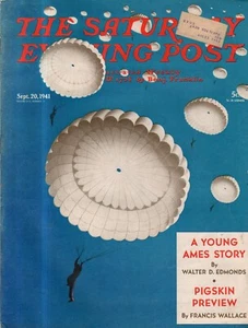 1941 Saturday Evening Post September 20 - Brooklyn Dodgers; Paratroopers; Botts - Picture 1 of 1