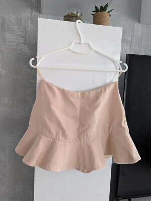 VALENTINO Wool Silk Mini Skirt Shorts A-Line Tennis Light Pale Pink Sz 40 Small - Image 1 of 4