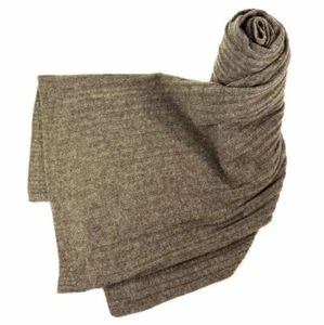 NWT Martha Stewart 100% 2-Ply Cashmere Wide Knit Scarf Brown - Picture 1 of 12