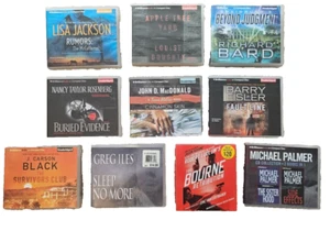 Lot of 10 MURDER INTRIGUE FICTION Audiobook Books on CD Lot Audio Books - Picture 1 of 3