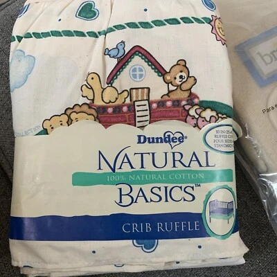 De colección Dundee Natural Basics Arca de Noé Cuna Polvo Volantes Nuevo Foto 1 de 3