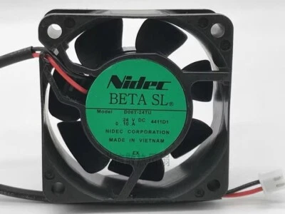 Nidec BETA SL D06T-24TU 24V DC 0.10A 60*25MM 2-Pin Inverter Cooling Fan - Image 1 of 3