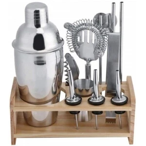 SET 12IN1 PROFESSIONALE COCKTAIL BARISTA BARMAN BAR SHAKER MISURINO JIGGER TAPPI - Foto 1 di 5