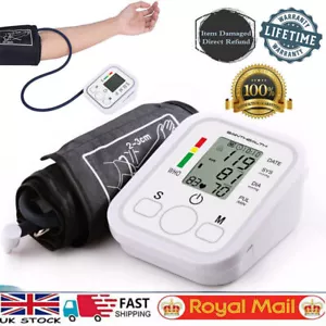 LCD Digital Automatic Blood Pressure Monitor Upper Arm with Cuff Heart Rate - Picture 1 of 24