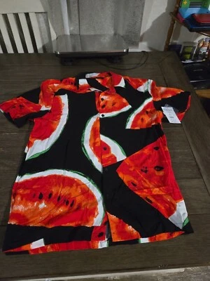 Новый низ рубашка мужская вискоза арбуз печать размер M (38-40) NOBO  - Изображение 1 из 4