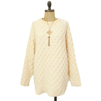 Topshop Suéter Chenilla Panal Top 4/6 8/10 12 Marfil Pullover NUEVO Etiqueta B24 Foto 1 de 4