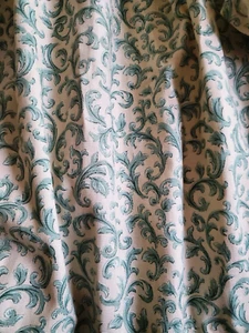 Excelente par de cortinas hechas a medida diseño de pergamino florentino - Imagen 1 de 7