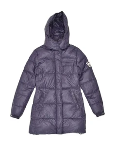 CHAMPION Womens Hooded Padded Coat UK 10 Small Purple Polyester AL35 - Picture 1 of 3