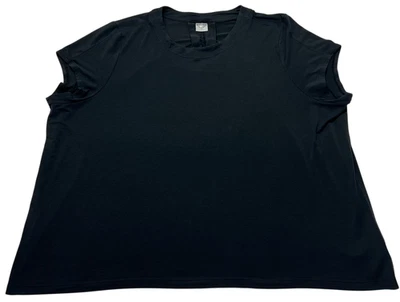 Athleta Top Womens (1X) Black With Ease Tee Relaxed Fit Cap Sleeves Yoga Pilates - Image 1 of 4