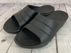 Men's Comfort Recovery Flip Flops Black Size 12 EUR 45 - Picture 1 of 16