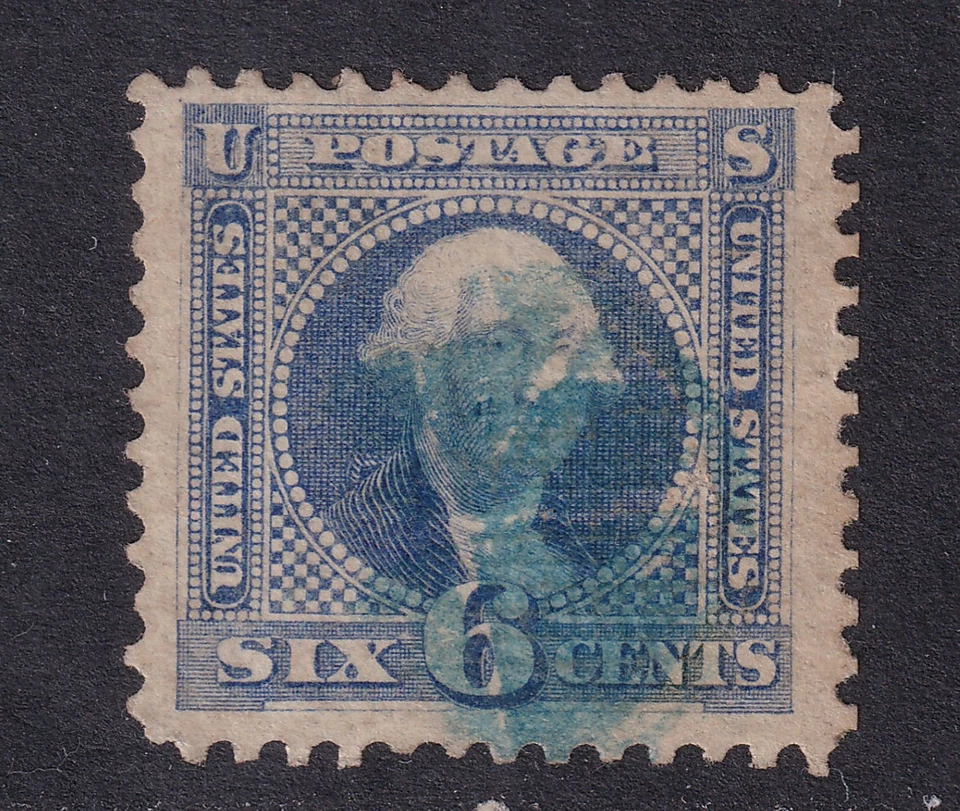 1869 Washington Sc 115 used single 6c ultramarine CV $250 blue cancel (AJ - Image 1 of 1