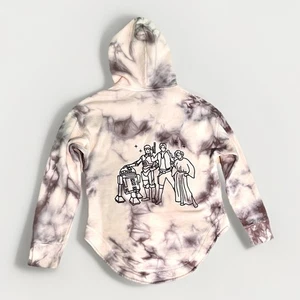 Star Wars Lucasfilm Ladies Tie Dye Hoodie Embroidered Leia Solo C3PO R2D2 RARE! - Picture 1 of 11