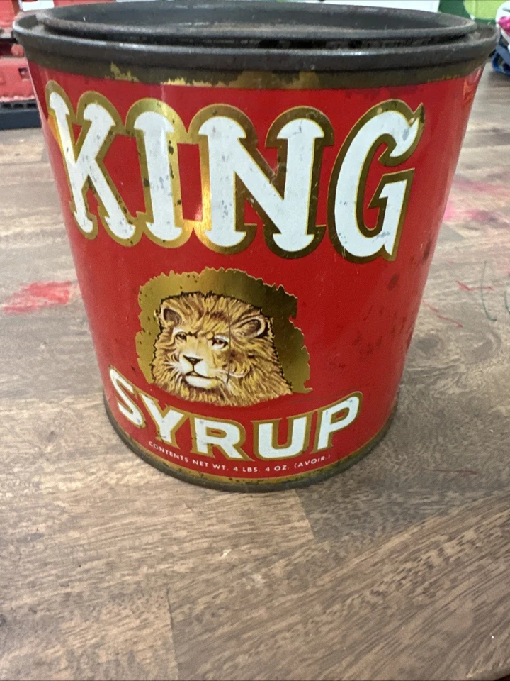 Vintage KING syrup Can 4lbs. 4 oz. - Image 1 of 2
