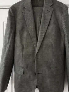 JCrew Ludlow Slim Suit English Moon Wool Cotton 36R 32x30 Green Houndstooth tags - Picture 1 of 16
