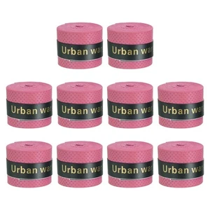 10 Stück Tennis Badmintonschläger Overgrip Schweißband Drumstick Tape dunkelrosa - Bild 1 von 7