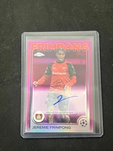 Jeremie Frimpong 2024-25 Topps Chrome UCC Base Auto Magenta Refractor /75 - Bild 1 von 2