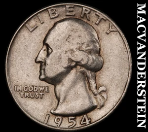 1954-S Washington Viertel - seltenes besseres Datum keine Reserve #G693 - Bild 1 von 2