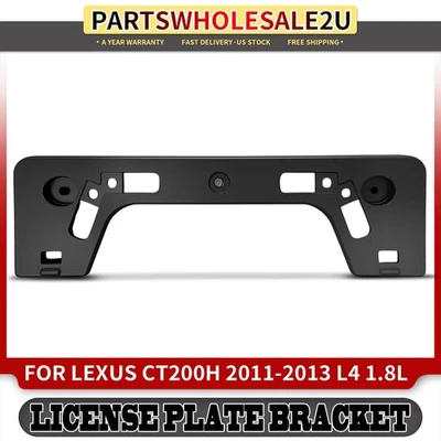 Soporte frontal de plástico para matrícula para Lexus CT200h 2011-2013 1,8 L negro Foto 1 de 4