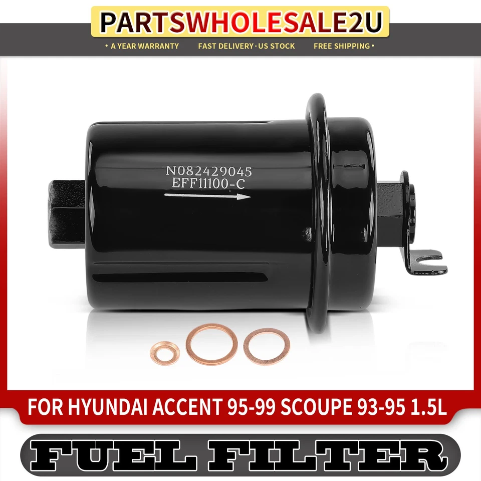 Filtro de combustible en línea para Hyundai Accent 1995-1999 Scoupe 1993 1994 1995 1,5 L GAS Foto 1 de 4