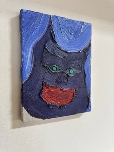 Pintura al óleo de Charles Linder: encantador diablo de ojos azules 2020 talla 8x10 - Imagen 1 de 2