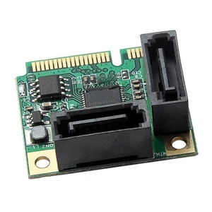 Mini PCIe PCI-Express Zu 2Ports SATA 3.0 6Gb/s Erweiterungskarte Single - Bild 1 von 3