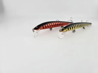 (2) Винтажный/новый старый запас Bagley 7» Bang-O-приманки в новом состоянии!  - Изображение 1 из 4