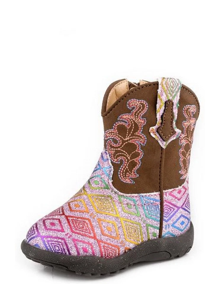 Botas Roper Western Niñas Brillo Maya Cremallera Rosa 09-016-1901-3617 PI Foto 1 de 1