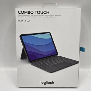 Logitech Combo Touch YU0048 Teclado Folio Estuche Para iPad Gris Probado Funciona Leer - Imagen 1 de 24