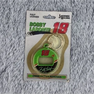 Legends of Racing Bobby Labonte #18 Drink Opener Keychain/Ring Nascar Collect - Picture 1 of 5