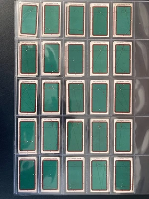 cigarette cards billiards 1909 full set - Image 1 of 4