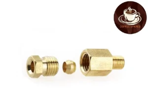 Straight Compression Fitting - 1/8" BSP male to 4 mm OD Teflon pipe - Picture 1 of 3