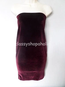 Boohoo Purple Berry Velvet Bodycon Dress   - Size 8  - Worn Once Good Condition - Picture 1 of 4