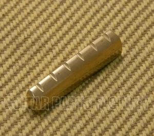 BN-0833-008 (1) Raw Brass 1-11/16" Slotted Nut for Gibson® Guitar - Picture 1 of 1