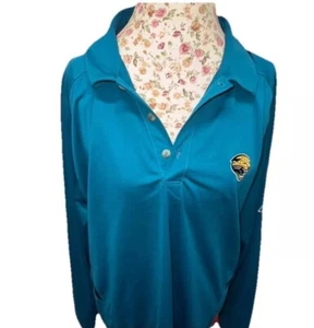 Nfl Jacksonville Jaguars Long Sleeve Teal Reebok Polo Shirt XXL - Picture 1 of 4