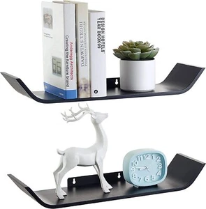 Paquete de 2 estantes flotantes de montaje en pared para sala de estar, cocina, dormitorio, oficina - Imagen 1 de 16