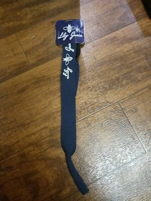 Lily Grace Black Neoprene Croakie Sunglass Retention Cord Eyewear Retainer - Image 1 of 4