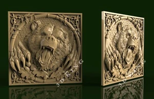 Modelo 3D STL ANGRY BEAR 2 para enrutador CNC Aspire Artcam 3D Print Carving Grabador - Imagen 1 de 1