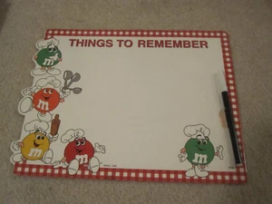 Vintage M&M’s Candy MAGNETIC BOARD with Dry Erase Pen pre owned - Picture 1 of 3