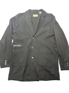 Pelle Pelle Cotton Blazer XXXL Black 3 Button (rm) - Picture 1 of 10