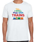 Yes I still play with Trains adults tshirt railway bridge train set gift joke