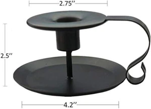 Retro Wrought Iron Candle Holders, Wrought Iron Taper Candle Holder 1 Count - Picture 1 of 5