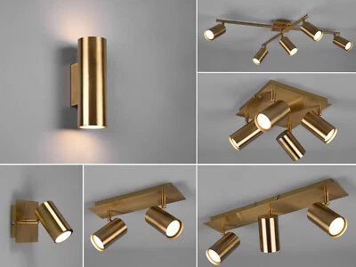 Wall & Ceiling Spotlights Round Brass Antique - Hallway Lighting Staircase Lights - Image 1 of 4